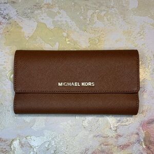 Michael Kors Tan/Brown Clutch Wallet